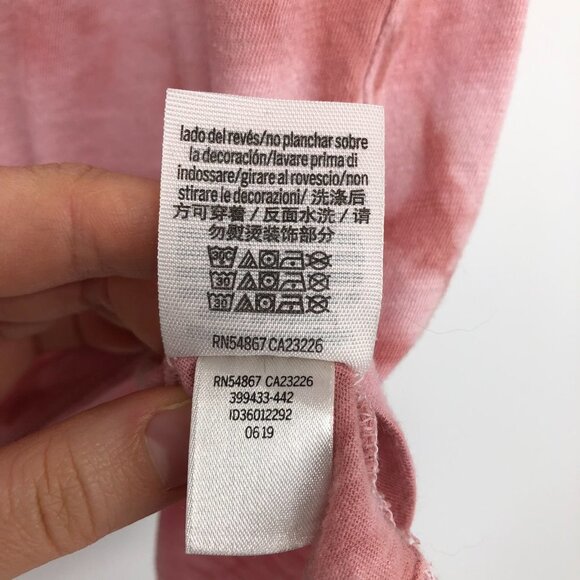 Victoria’s Secret Pink red and pink  tie dye vneck t-shirt - Picture 9 of 12